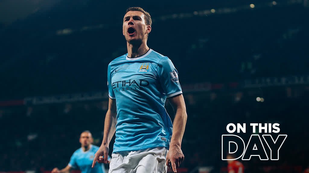 #OnThisDay: Manchester United 0-3 #ManCity [2014] ⚽️ [1', 56'] Edin Džeko ⚽️ [90'] Yaya Touré