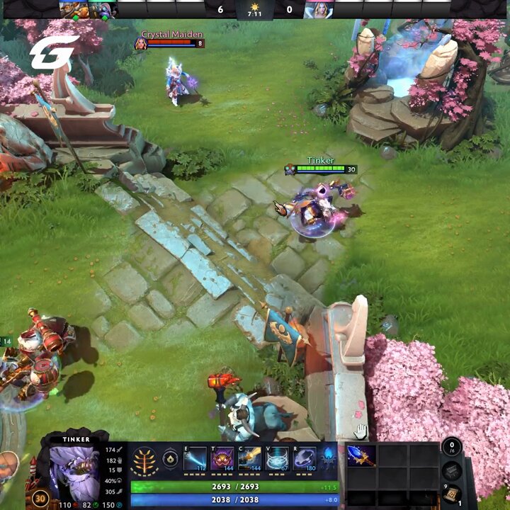 Tinker is playing a different game now 🤖 #Dota2 #Patch741