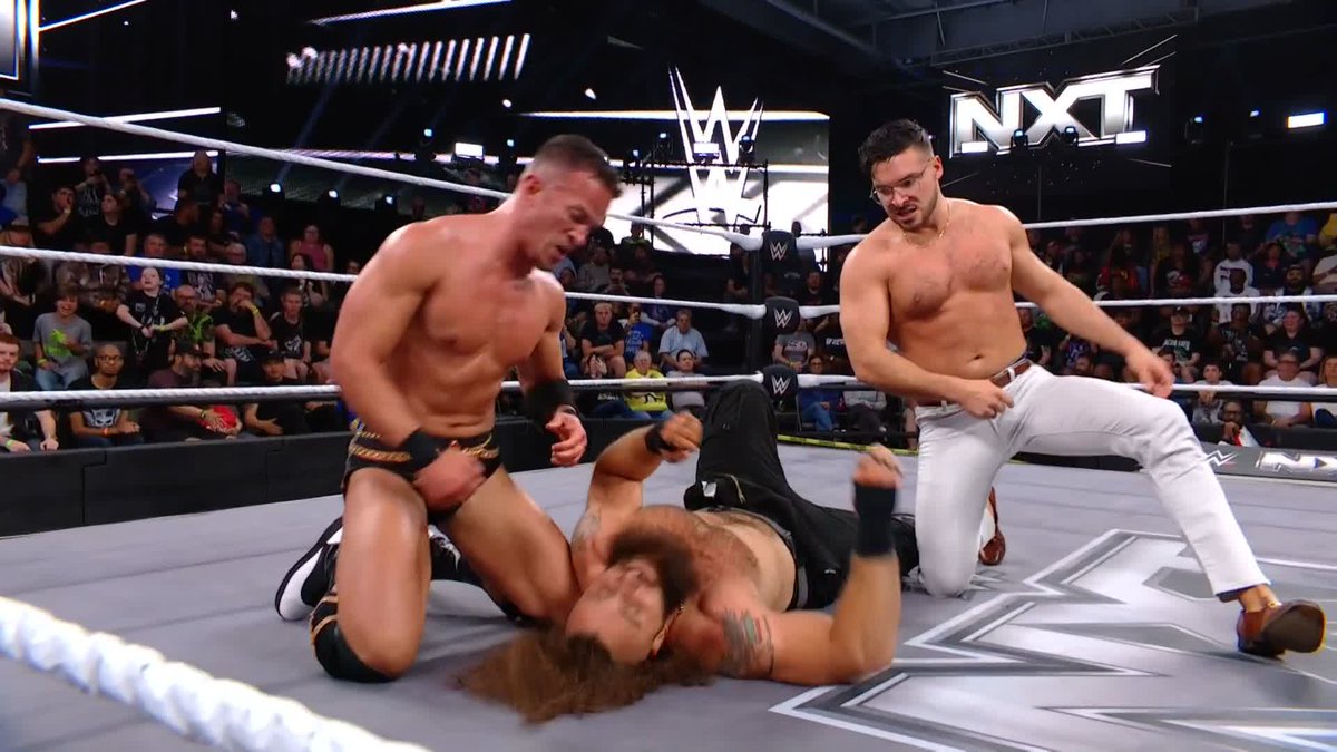 OH COME ON 😒 Tony D’Angelo picks up the win via DQ leading to the ATTACK by Ethan Page and Ricky Saints!
