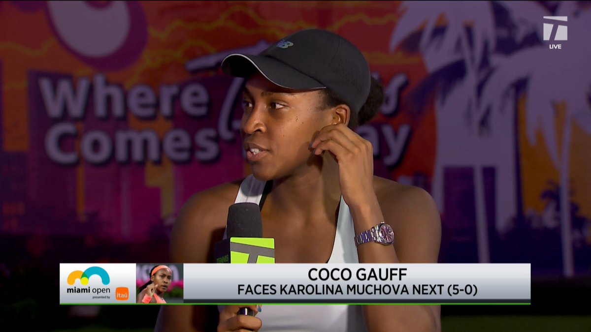 “Keep going. That’s the motto of my career.” Coco Gauff proud of her fight in win 💯 #MiamiOpen