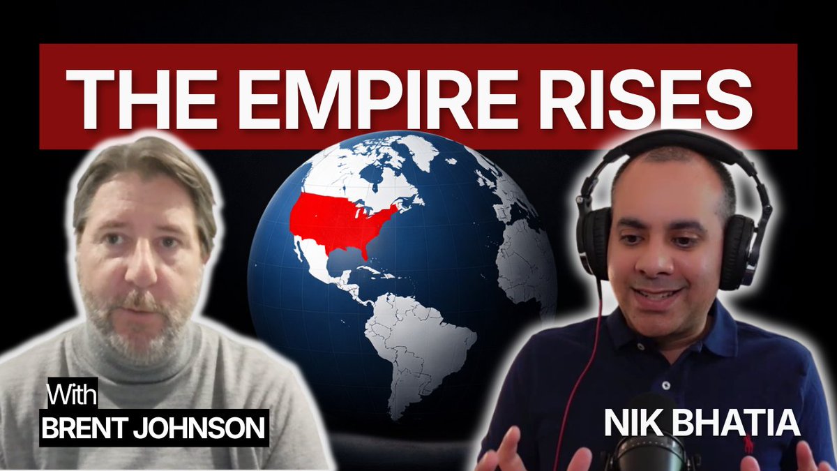 🚨 NEW VIDEO 🚨 RISE of the American Empire with Brent Johnson @SantiagoAUFund breaks down the dollar squeeze nobody saw coming, why deglobalization is breaking the world in half, and how the US-China chip hostage exchange ends.