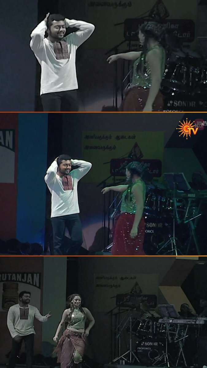 Throwback to a short and cute moment from the Tamil Mega Star Night 2002 in Malaysia, Suriya and Simran performing “Munpaniya.” #SunTV #SunTVThrowback #Suriya #Simran #Munpaniya #MegaStarNight2002