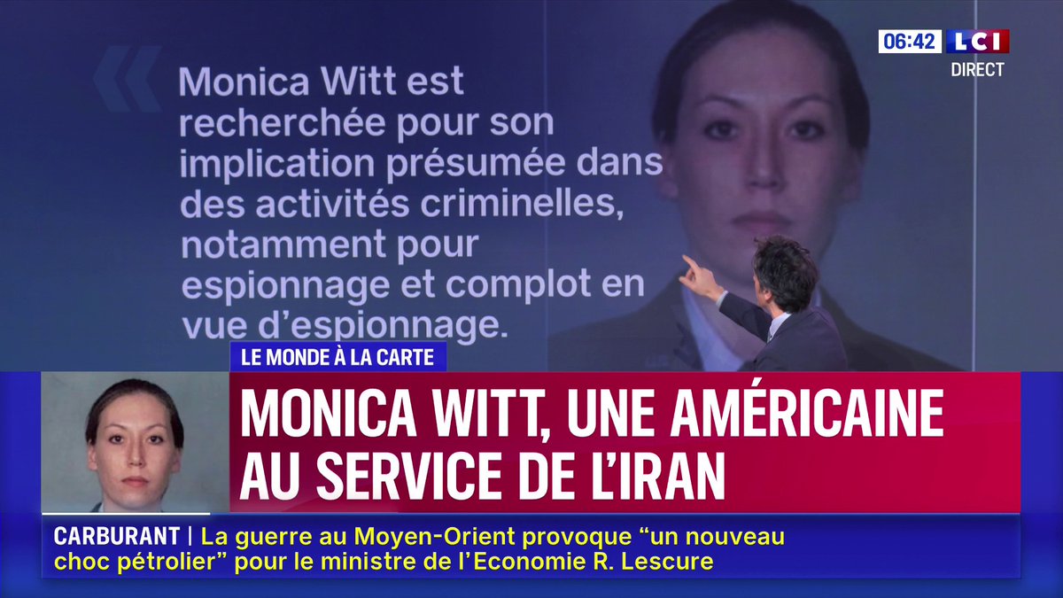 Qui est Monica Witt, une américaine au service de l'Iran ? ➡️ Le monde à la carte avec 𝔾𝕦𝕚𝕝𝕝𝕒𝕦𝕞𝕖 𝔸𝕦𝕕𝕒 📺 Dans la matinale LCI présentée par Solenn Riou