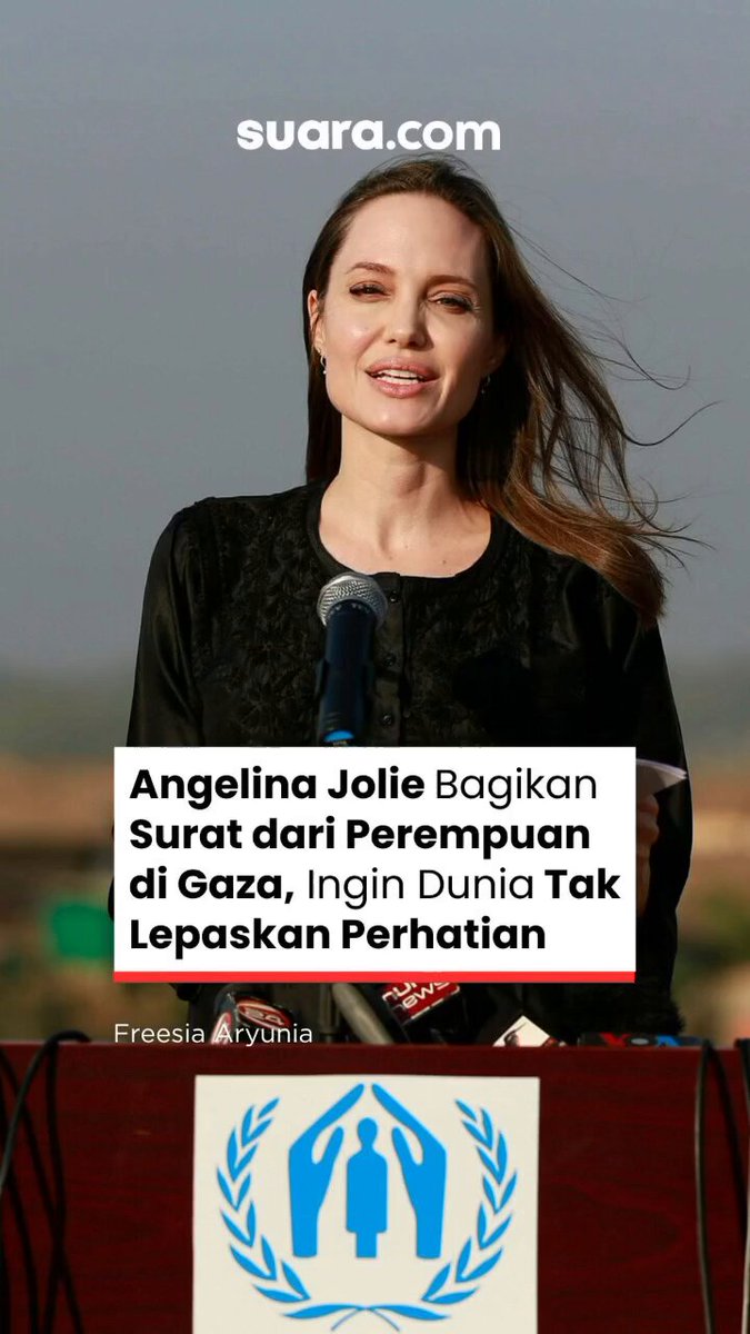 Angelina Jolie mengunggah foto dan surat dari seorang perempuan (26) yang menjadi korban di Gaza, Palestina, pada Senin (23/3/2026). Angelina Jolie mengatakan ia membagikan kisah ini agar dunia tidak mengalihkan perhatian dari krisis kemanusiaan di Gaza.