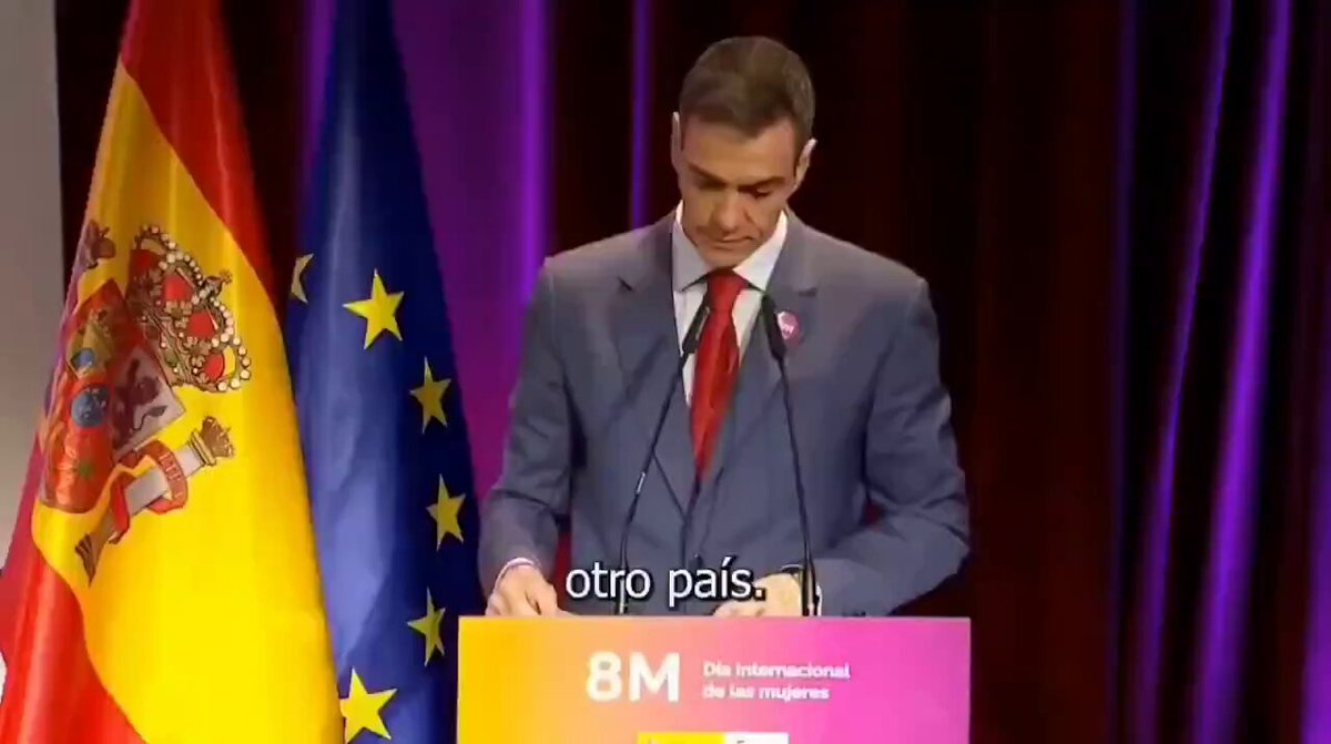 🇺🇸 ट्रंप — हम ईरानी महिलाओं की रक्षा के लिए लड़ रहे हैं 🇪🇸 स्पेन के प्रधानमंत्री पेड्रो सांचेज़ — “अगर आपको वाकई ईरानी महिलाओं की परवाह है, तो उन पर बमबारी बंद करो” 🔥 यह व्यक्ति अरबों लोगों के लिए हीरो बन गया है। क्या गजब का इंसान है, क्या गजब का देश है 🫡