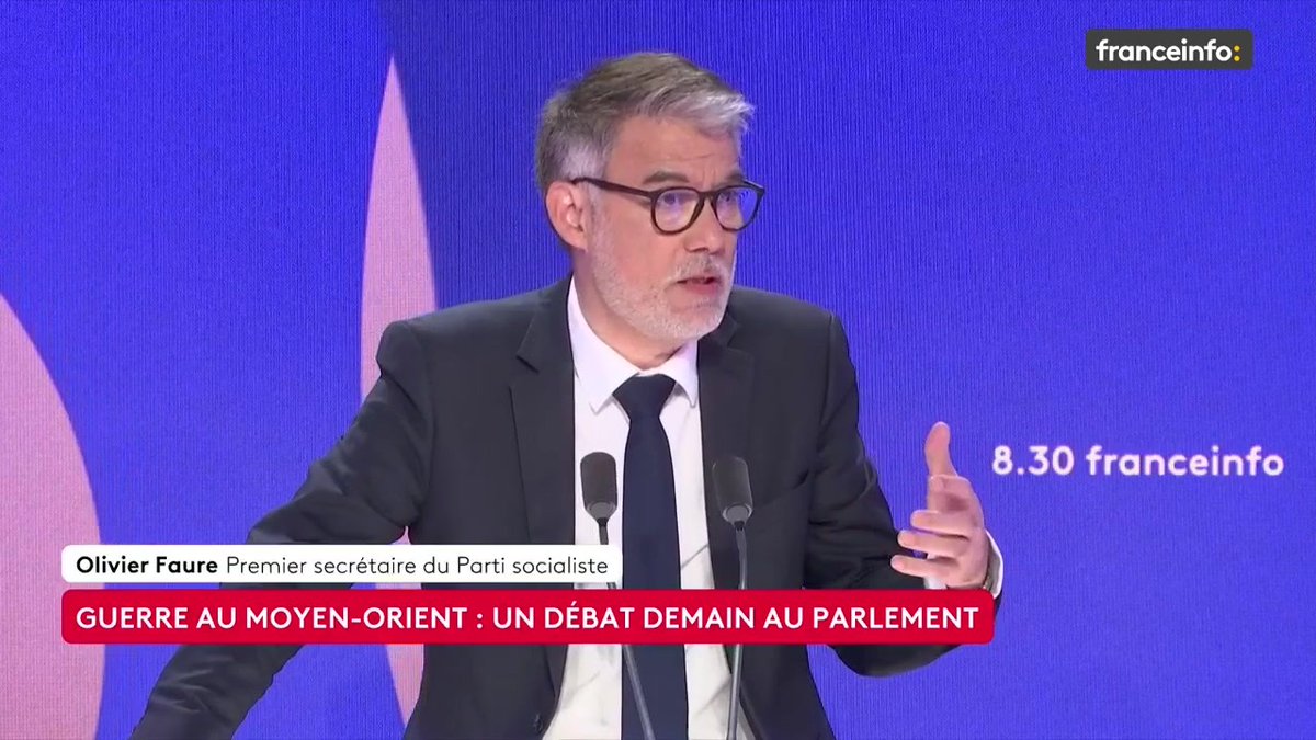 🔴 Guerre au Moyen-Orient ➡️"Ça fait longtemps qu'on le demande : la suspension des accords de coopération de l'UE avec Israël [...] un gouvernement qui a rasé Gaza, qui continue à coloniser la Cisjordanie et qui parle de coloniser une partie du Liban", dit Olivier Faure