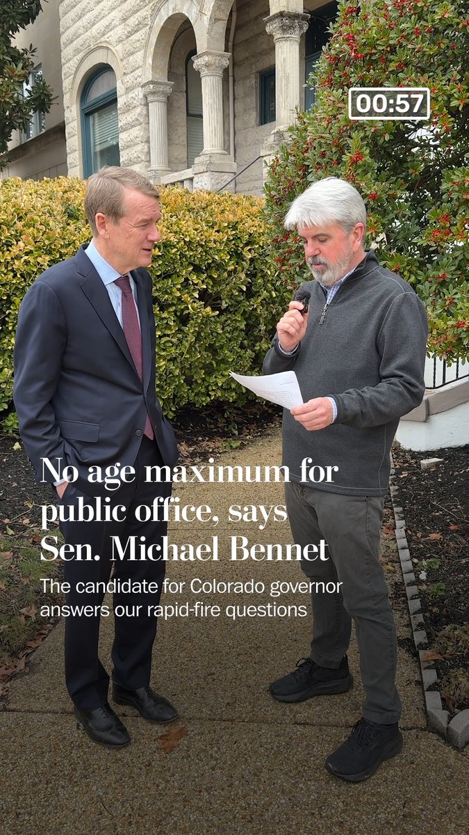 Democratic Sen. Michael Bennet (D-Colorado), who is running for governor of Colorado, answered rapid-fire questions on age limits in politics, data centers, school vouchers and more.