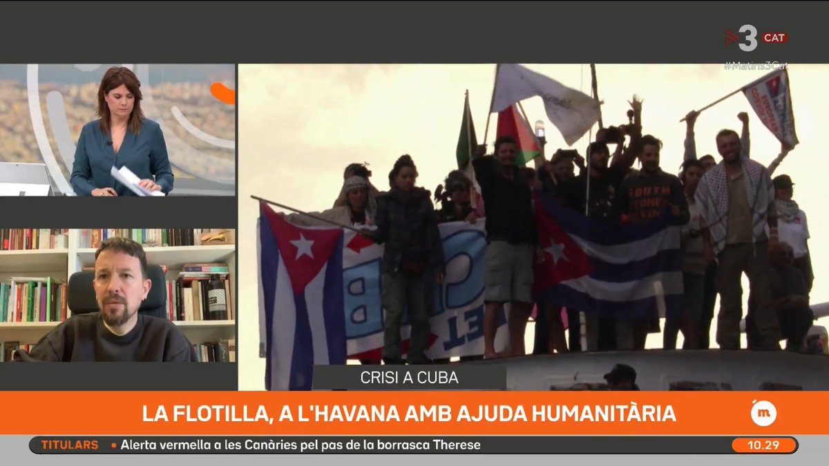 Me dan 30 segundos para hablar de Cuba en TV3. Pues si son 30, se aprovechan los 30👇🏻