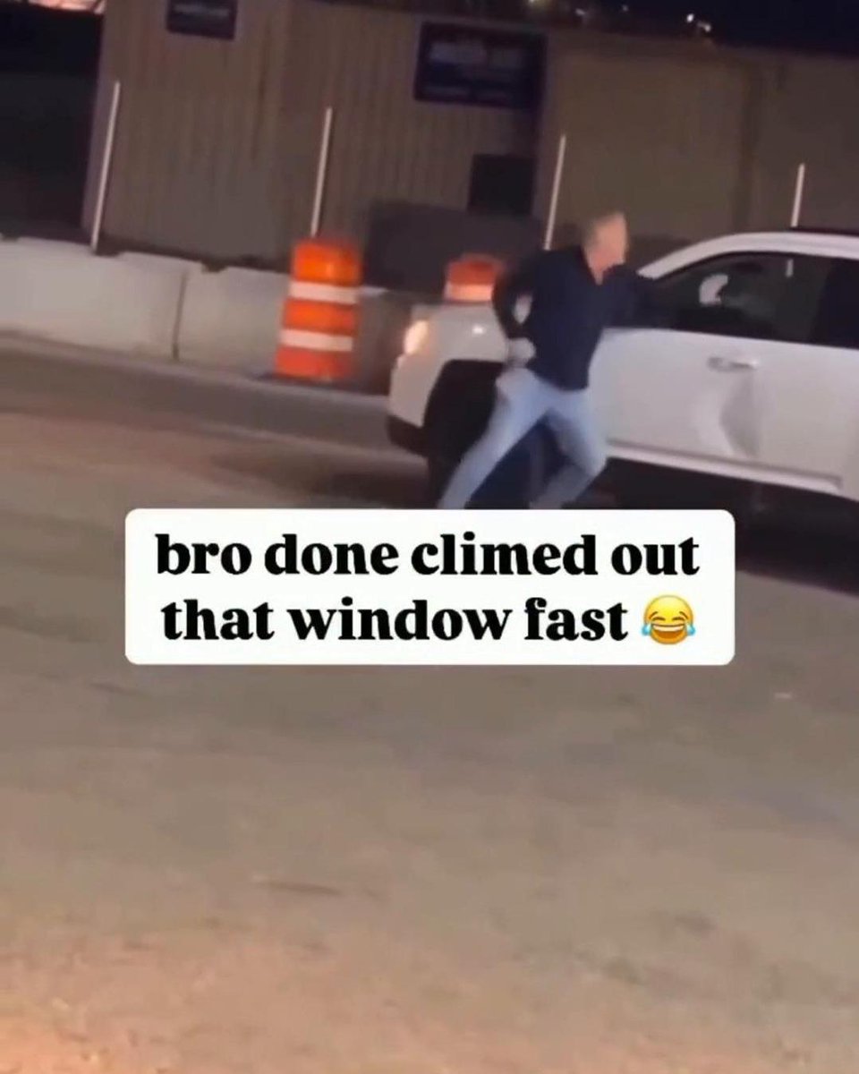 How did he walk out of the car window like that
