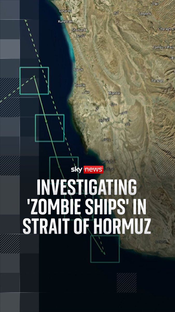 Ships have stopped travelling through the Strait of Hormuz - vital for the global flow of oil - since the Iran war started. Two ships that were supposedly scrapped years ago have been spotted by Sky News. Annoa Abekah-Mensah explains why they are sailing under false identities