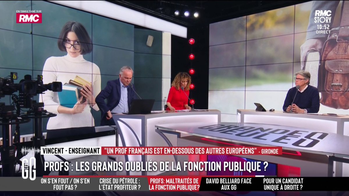 💼 Les profs gagnent 1000 euros de moins que les autres fonctionnaires 🗣️ Le témoignage de Vincent, enseignant: "Pour moi, on est un métier à risque! J’ai reçu des menaces." #GGRMC