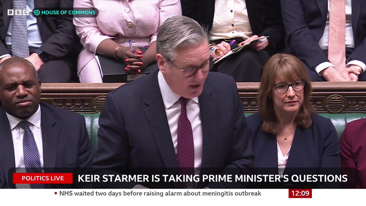 Kemi Badenoch tells the PM he can make the decision to drill in the North Sea today, quoting several companies and a Labour MP calling for more drilling "Oil and gas is part of the mix for many years to come," Keir Starmer responds #PMQs