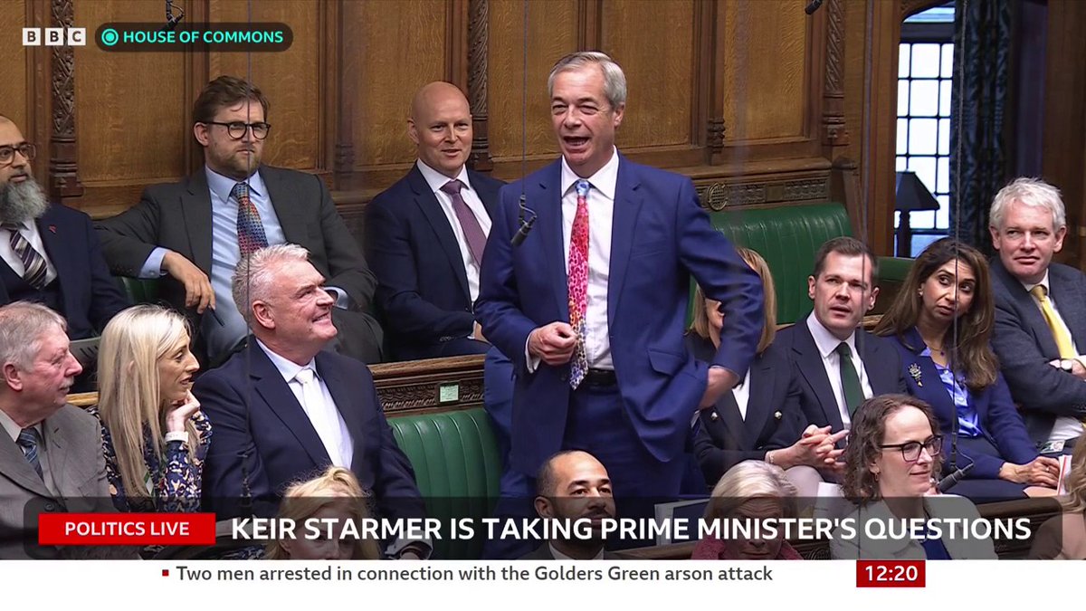 “Smash the gangs has been a total abject failure” On English Channel small boat crossing numbers, Nigel Farage asks PM “what is plan B?” Keir Starmer says the Reform UK leader has “absolutely no judgement” and attacks his stance on Iran war #PMQs