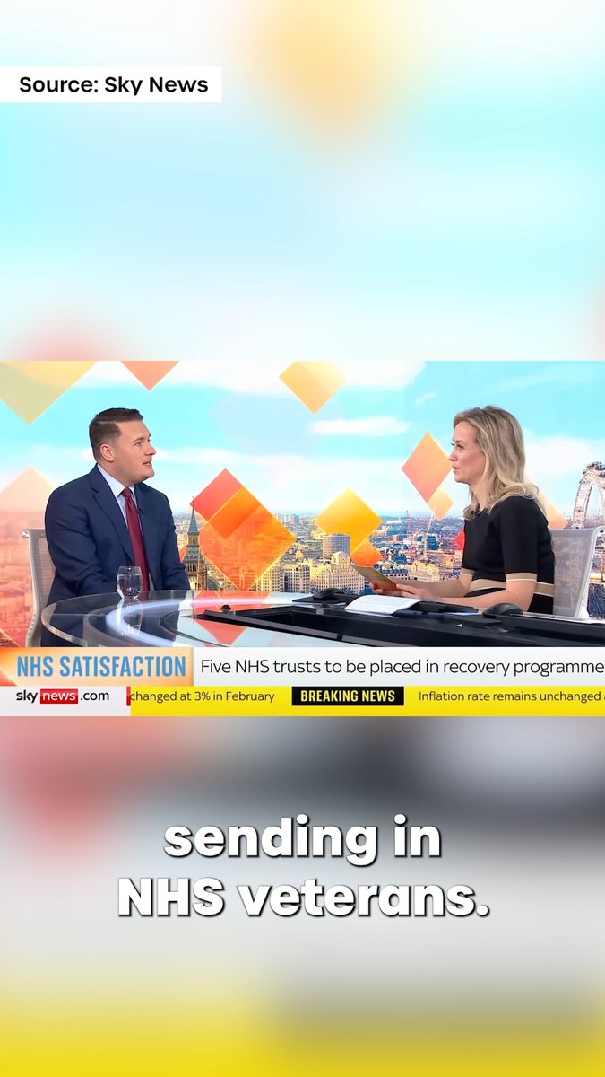 ✅ We're fixing our NHS. A new survey today reveals the biggest drop in dissatisfaction in the NHS since 1998. And from April, a new NHS Intensive Recovery programme will support trusts to tackle underperformance where waiting lists are the longest. Wes Streeting explains 👇