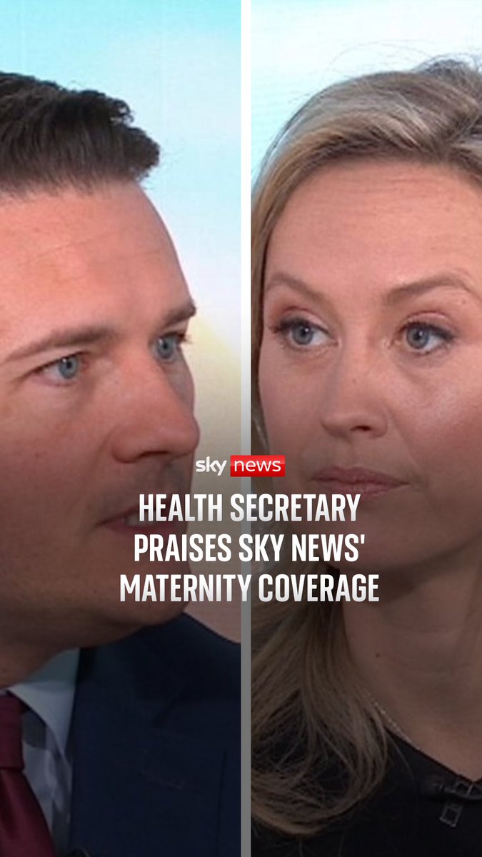 "You've done a brilliant job at keeping maternity in the spotlight and we need it to stay there," said Health secretary Wes Streeting to Sky's Sophy Ridge