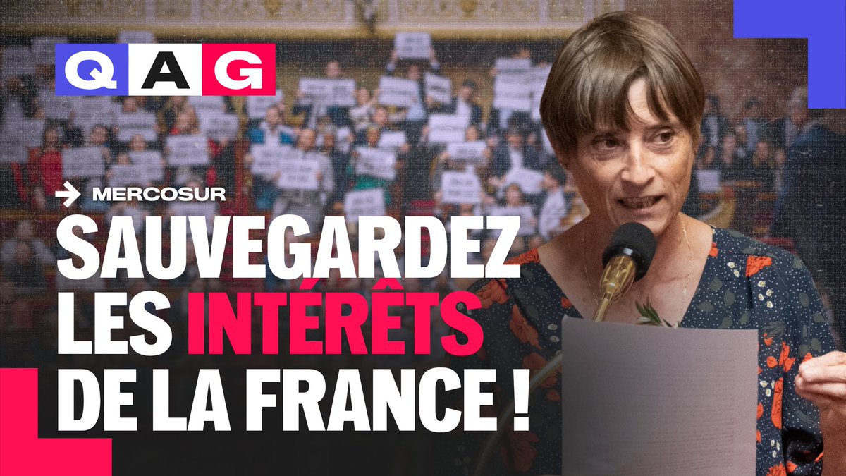 🔴🗣️ « La présidente de la Commission européenne a déclaré ce lundi l’entrée en vigueur du Mercosur le 1er mai sans attendre le vote du Parlement, ni d’ailleurs la décision de la Cour de justice européenne. C’est un passage en force, un mépris démocratique et la mise à mort de notre modèle d’agriculture paysanne qui est ainsi annoncée ! Que faites-vous pour préserver les agriculteurs d’une mise en concurrence déloyale, pour sauvegarder les intérêts de la France ? » - Sylvie Ferrer