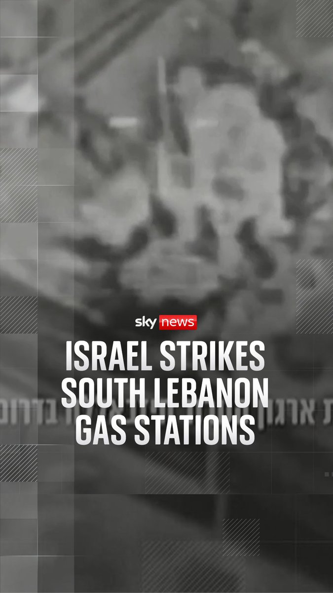 Watch Israel strike a gas station in South Lebanon, which they claim is being used by Hezbollah militants. 🔗Latest:
