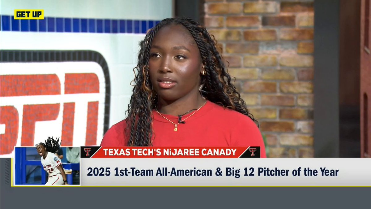 Texas Tech pitcher NiJaree Canady talks college softball and Patrick Mahomes ⬇️