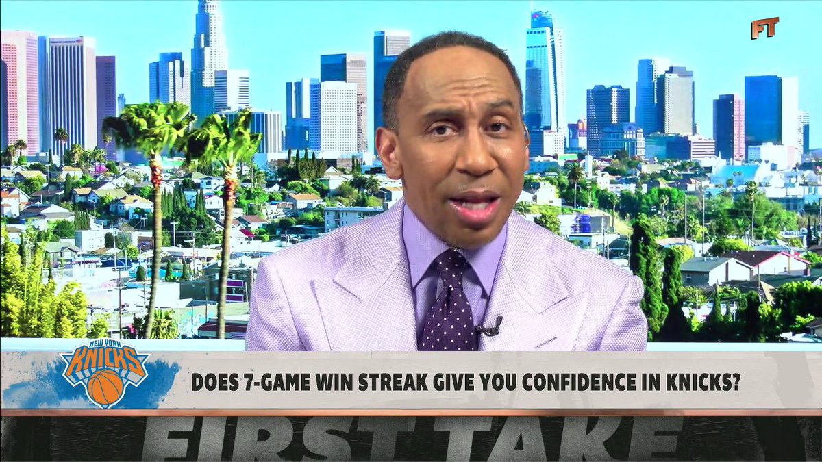 "I'm not worried about the Knicks with anybody else in the Eastern Conference, ... it's the Detroit Pistons that have given me cause to pause." —Stephen A Smith on the Knicks potentially facing the Pistons in the playoffs ✍️