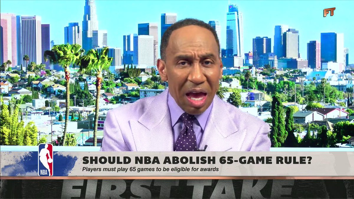 "You forced and compelled the NBA to do this. ... You did this, so guess what? Problems come with it, problems you created." —Stephen A Smith to NBA players and teams about the 65-game rule 😳