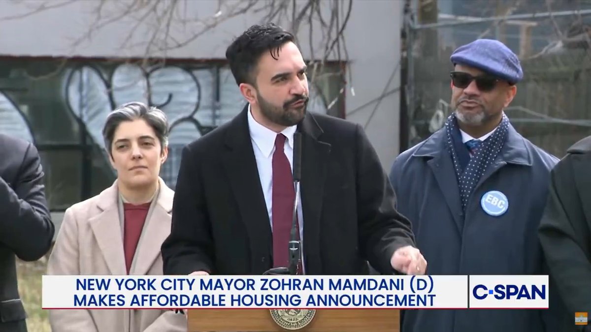 .Mayor Zohran Kwame Mamdani Zohran Mamdani announces initiative to speed affordable housing development : "New Yorkers cannot afford to wait any longer…What this means, in a tangible sense, is the construction of a thousand additional affordable units on city-owned land across our city."