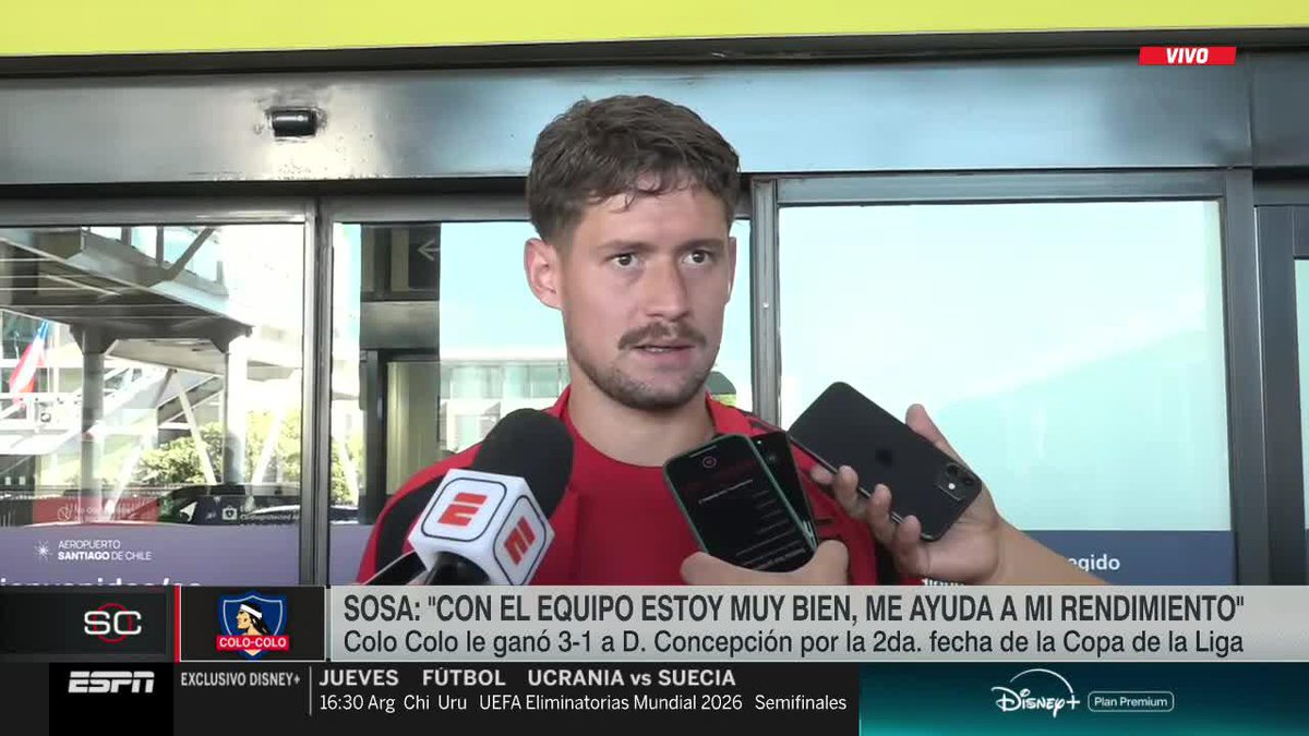 - "Trabajando día a día se vas agarrando mas confianza. Soy joven pero tengo bastante experiencia" - "La idea es que nos hagan menos goles y hacer los mas goles que se puedan" Joaquin Sosa tras la victoria de Colo-Colo