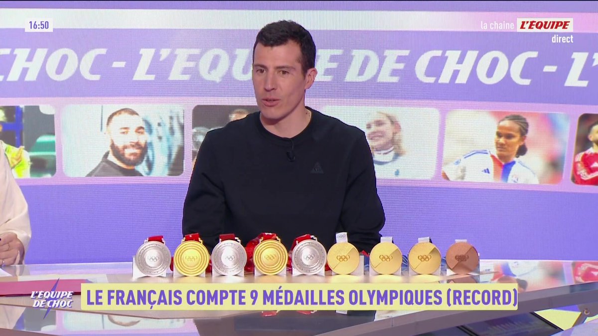 🥇🥇🥈🥈🥈🥇🥇🥇🥉 Quentin Fillon Maillet a ramené ses 9 médailles olympiques sur le plateau de L'Equipe de choc ! #EDC