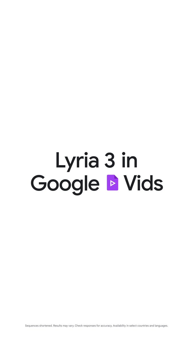 Stop searching for the perfect stock track. Just describe it instead. ✍️🎶 We’re bringing Lyria 3 Pro, Google’s latest music generation model, to Google Vids! Now you can create tracks from 30 seconds up to 3 minutes using just a prompt. Try it at today.