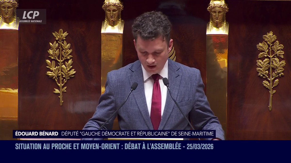"Ce sont bien Israël et les Etats-Unis qui ont choisi d'ouvrir une guerre au Moyen-Orient", affirme Edouard Bénard. "Ceci n'est pas une crise, c'est une attaque illégale." #DirectAN