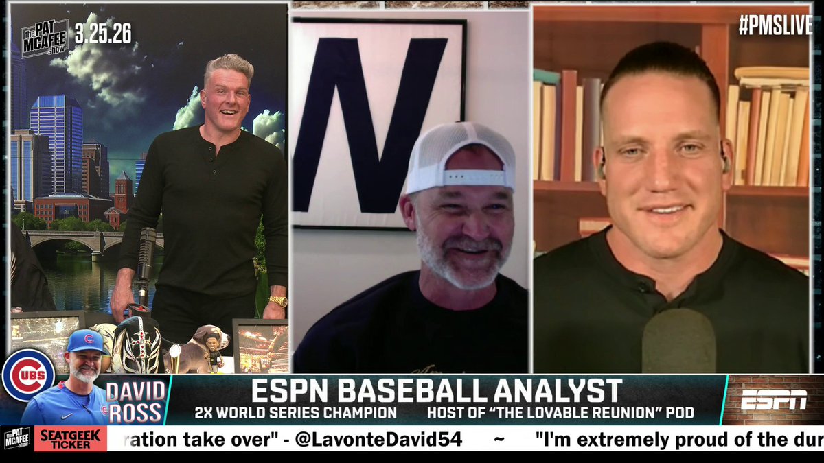 "It was a lot of fun. Probably top five baseball experiences I've had. ... That Venezuelan game was one of the best games I've ever been a part of." —Former MLB catcher David Ross on his experience at the World Baseball Classic ⚾ (via Pat McAfee)