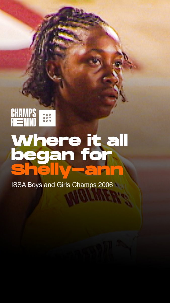 Champs Rewind ⏪🔥 Schillonie Calvert stormed to gold in 11.39, leading a stacked Class 1 final. Behind her, Kimberly Smith and Anastacia Le-Roy pushed the pace, while Shelly-Ann Fraser-Pryce was already making her mark in the final.🇯🇲✨ #876Stream #ChampsRewind