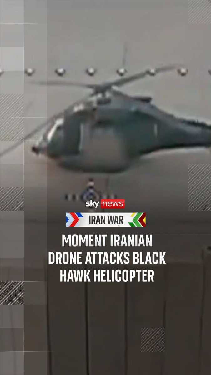 Watch the moment an Iranian drone attacks a Black Hawk helicopter at a military base in Iraq. A video released on Wednesday by the Islamic Resistance of Iraq shows First Person View drones striking the former U.S. base Camp Victory.