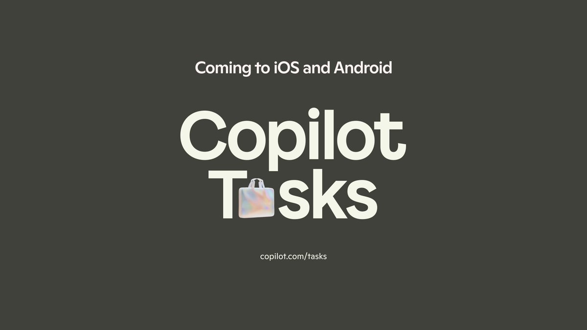 Walk away and come back to finished work. Copilot Tasks handles the steps wherever you are - desktop, mobile, even SMS. Don't ask it, Task it. Try it for yourself:
