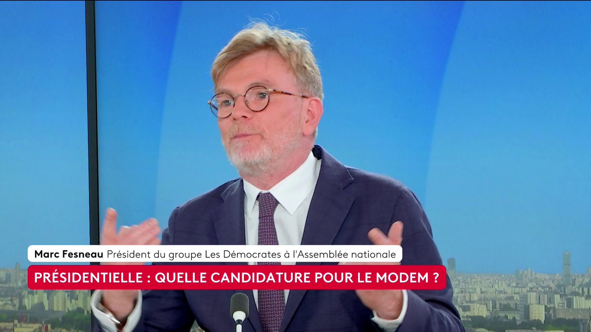 🔴🗣️ 2027 : "Il n’est pas possible de faire quoi que ce soit et d’avoir une candidature unique avec Mme. Knafo", déclare Marc Fesneau, député Modem du Loir-et-Cher #ToutEstPolitique #Canal16
