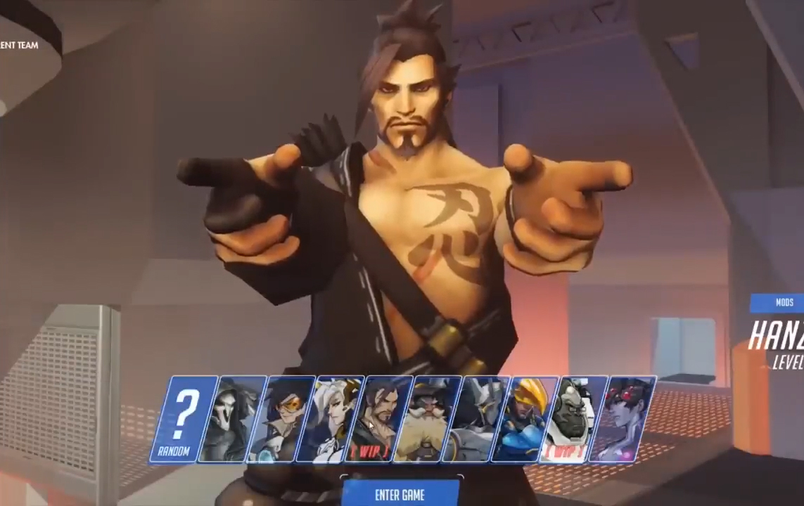 Early #Overwatch Hero Selection Screen 👤 Screen from the development of Overwatch 12 years ago