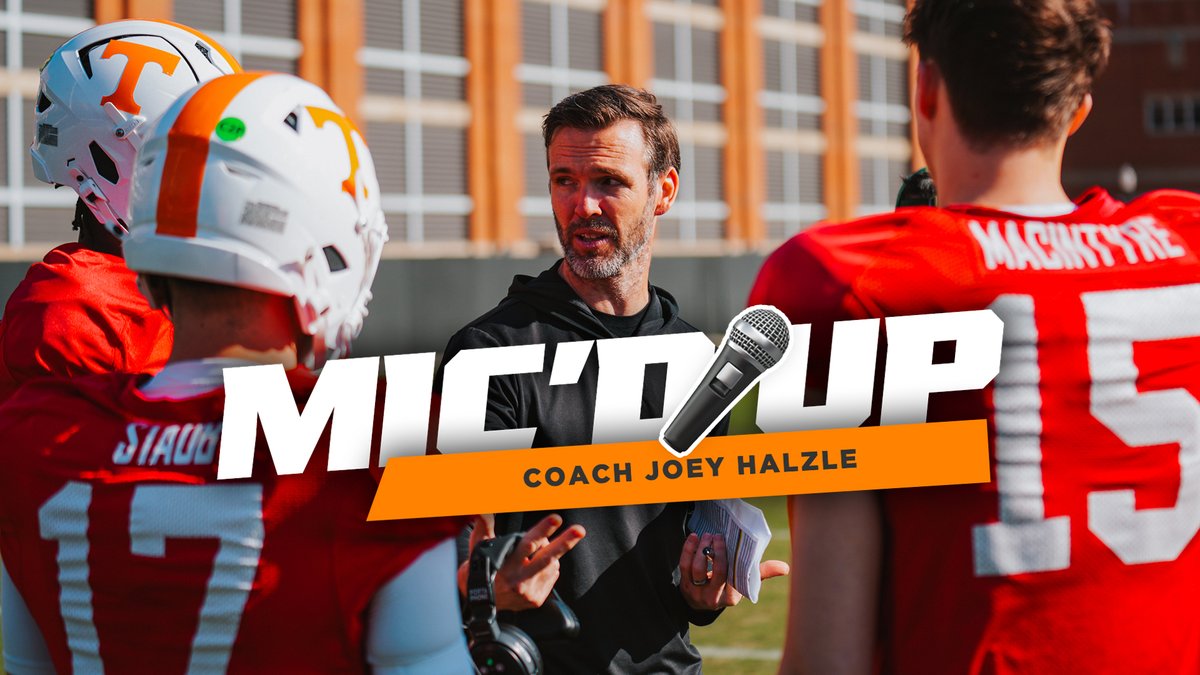Mic'd up with Coach Halzle and the signal callers. 🎤 #GBO 🍊
