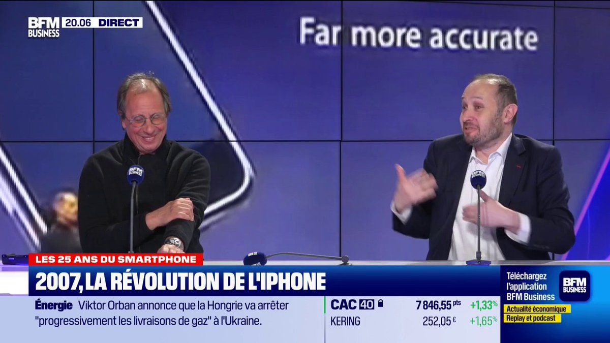 2007 : Les débuts de l'iPhone 📱 "S. Jobs ne croyait pas au streaming audio. Pourtant, Baracoda et Orange ont lancé la 1ère application de streaming sur l’iPhone : 200 000 téléchargements en une journée, avec 1 € par téléchargement à la clé" 💬Thomas Serval 🎙️François Sorel