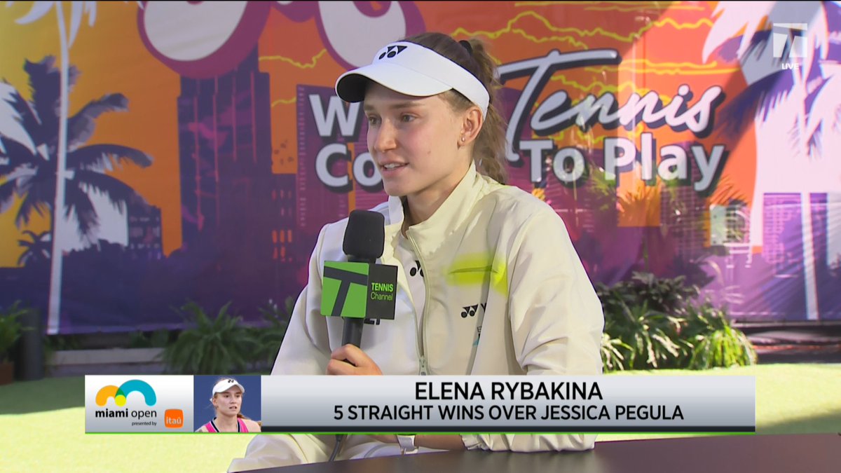 Cool. Calm. Collected. 😎 Elena Rybakina on her tough win over Pegula 🗣️ #MiamiOpen