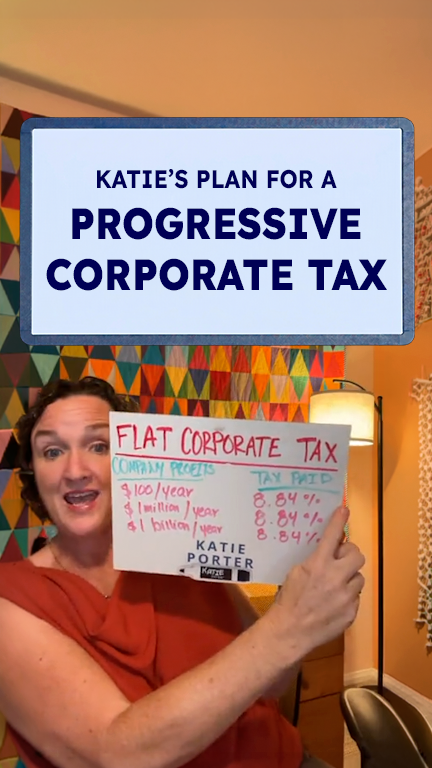California corporations pay a flat tax rate — meaning our small businesses pay the same rate as the state’s most profitable companies. That makes no sense. As Governor, I’ll lower costs for Californians and put thousands back in your pocket by having the most profitable corporations pay a little bit more in their most profitable years.