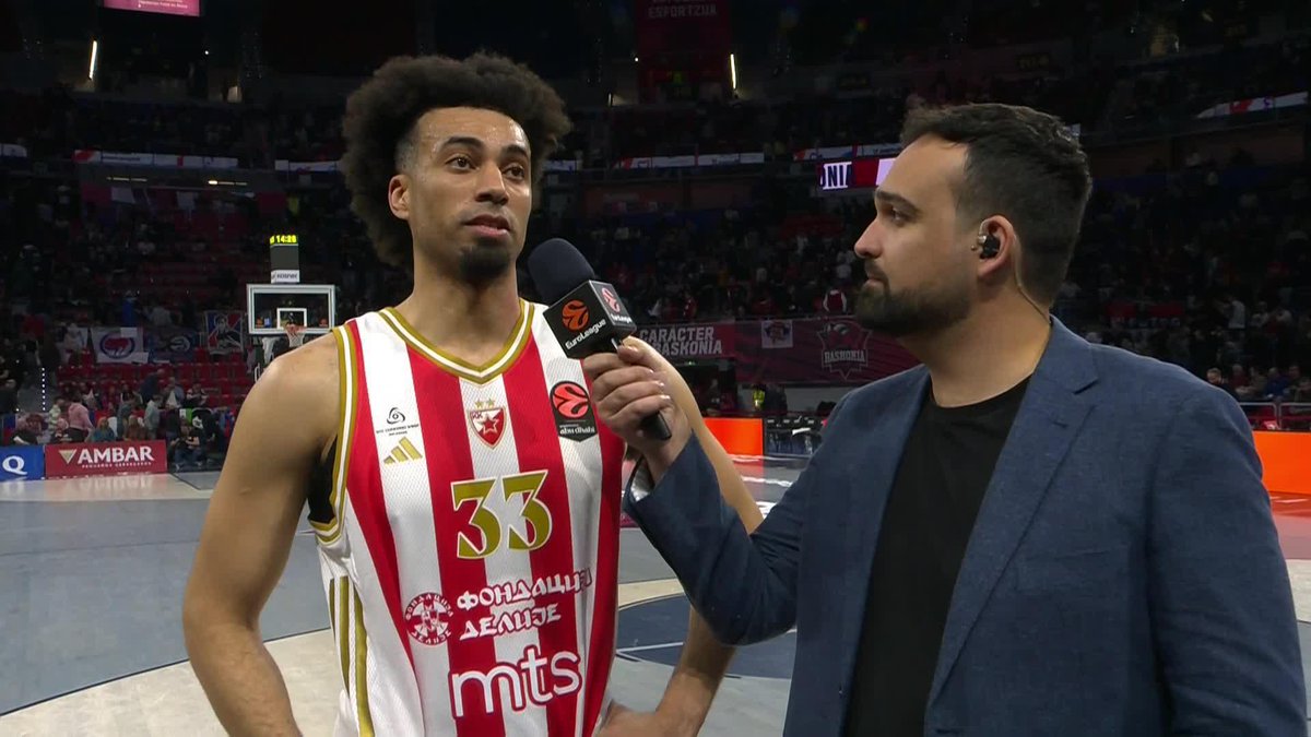 Jordan Nwora at the half! A BIG Second half in the season of KK Crvena zvezda Meridianbet #EveryGameMatters