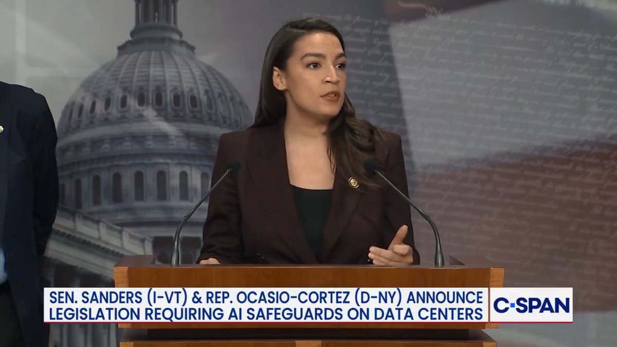 .Rep. Alexandria Ocasio-Cortez slams AI tech executives: "The leaders of this industry have repeated time and time again that they view working people as an endless untapped market to be manipulated and exploited."