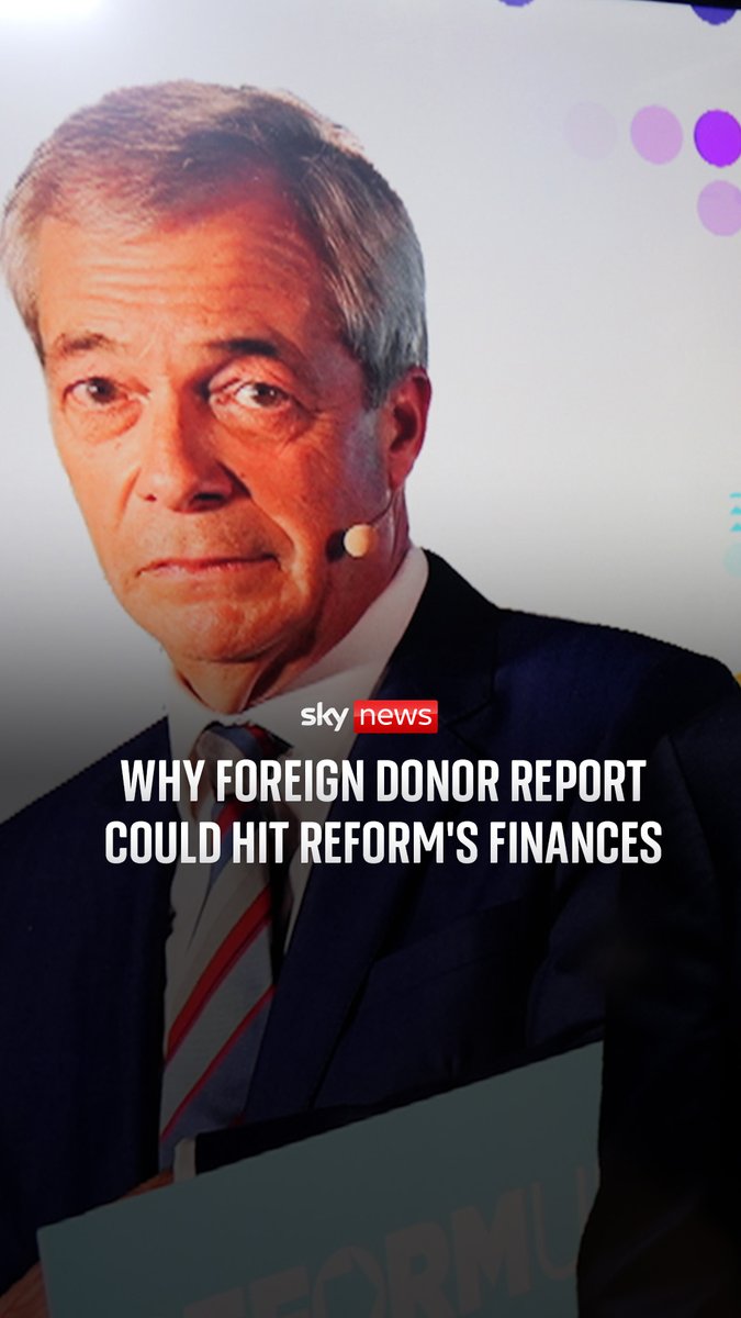 The Rycroft review into foreign interference in UK politics has been published. Sam Coates Sky explains why the review was launched, what's in it, and how it could hit Reform's finances ⬇️