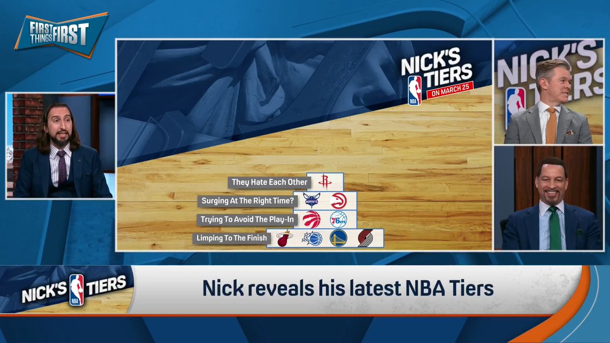 “East Coast Bias. One of these teams, it’s talked about: what a rich basketball history they have…how important it is for the league… This other team has been good every decade of my life.” nick wright reveals where the Knicks & Pistons stand on his latest NBA Tiers: