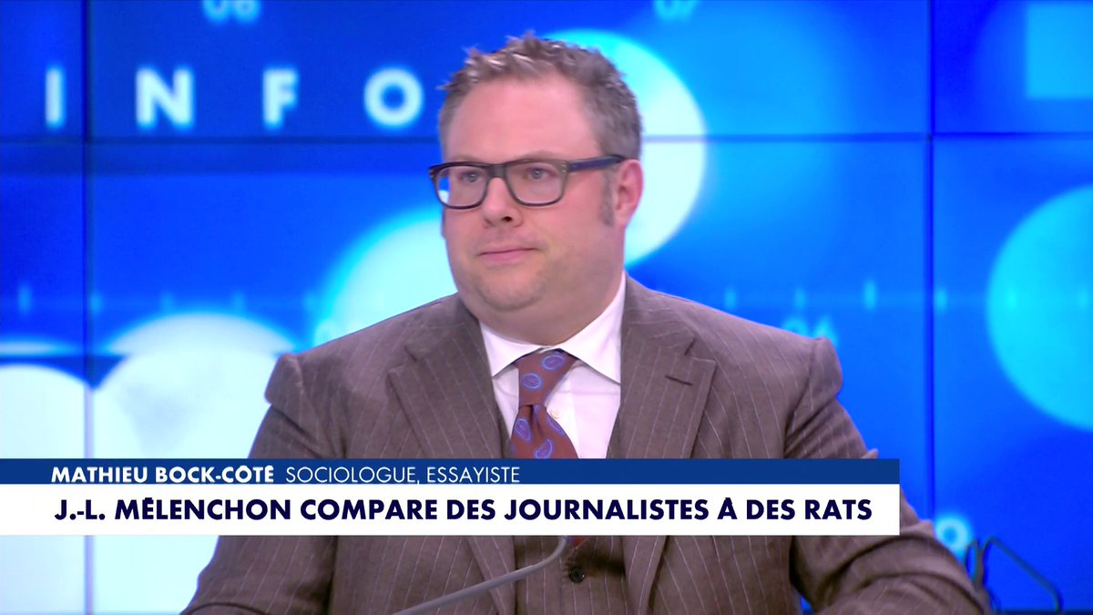 «J-L Mélenchon compare des journalistes à des rats» : l'édito de Mathieu Bock-Côté, dans #Facealinfo