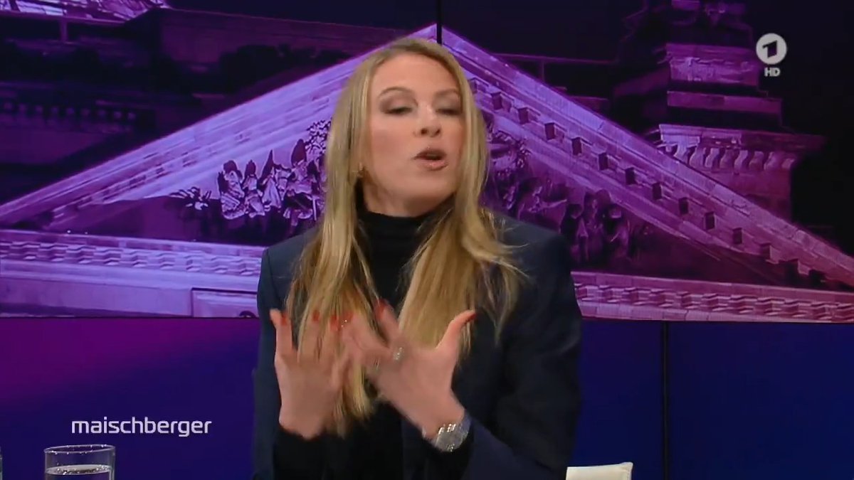 „Die Union befindet sich im Würgegriff“, sagt Nena Brockhaus (NENA BROCKHAUS) zur #Brandmauer-Debatte. „Ich finde, wenn ein Antrag kommt, der gut und richtig ist für das Land, dann muss die #CDU auch abstimmen können mit der #AfD.“ #maischberger