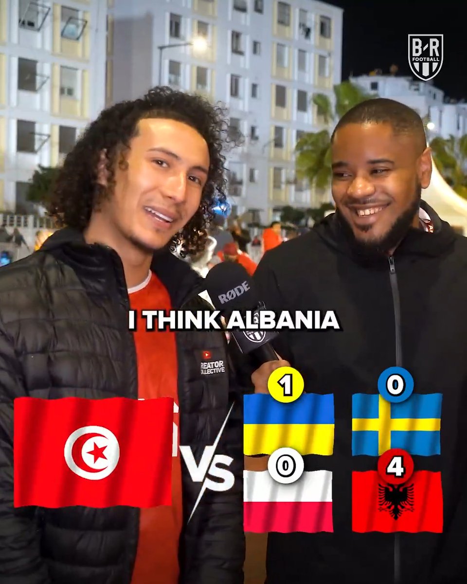 Tunisia face the winner of UEFA Path B in their 2026 World Cup opener. The fans pick who they'd want that to be 🎤🇹🇳 (w/ Miles 🫰🏾🇬🇭)