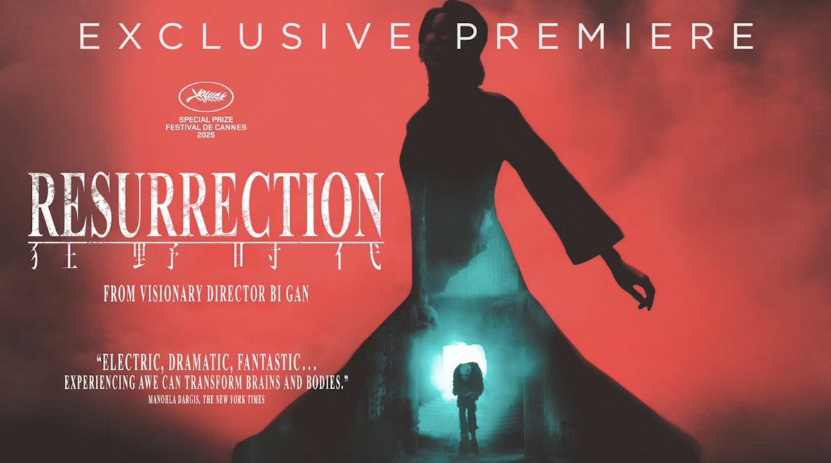 Evening viewing recommendation? On Criterion Channel, watch the exclusive streaming premiere of visionary filmmaker Bi Gan’s ravishing RESURRECTION (2025)— his deepest plunge yet into the realm of pure dreamscape. 💙