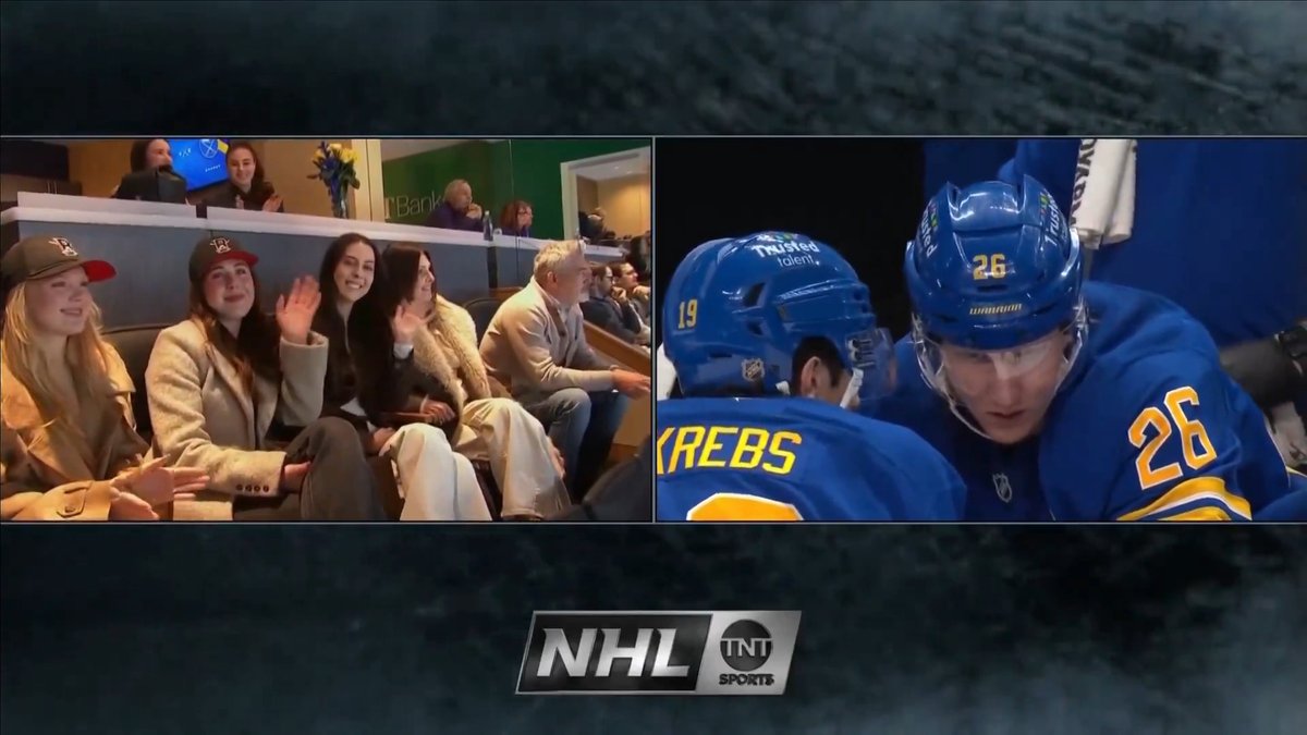 Rasmus Dahlin's fiancée, Carolina, is attending her first Sabres game of the season tonight following her heart transplant 👏💙