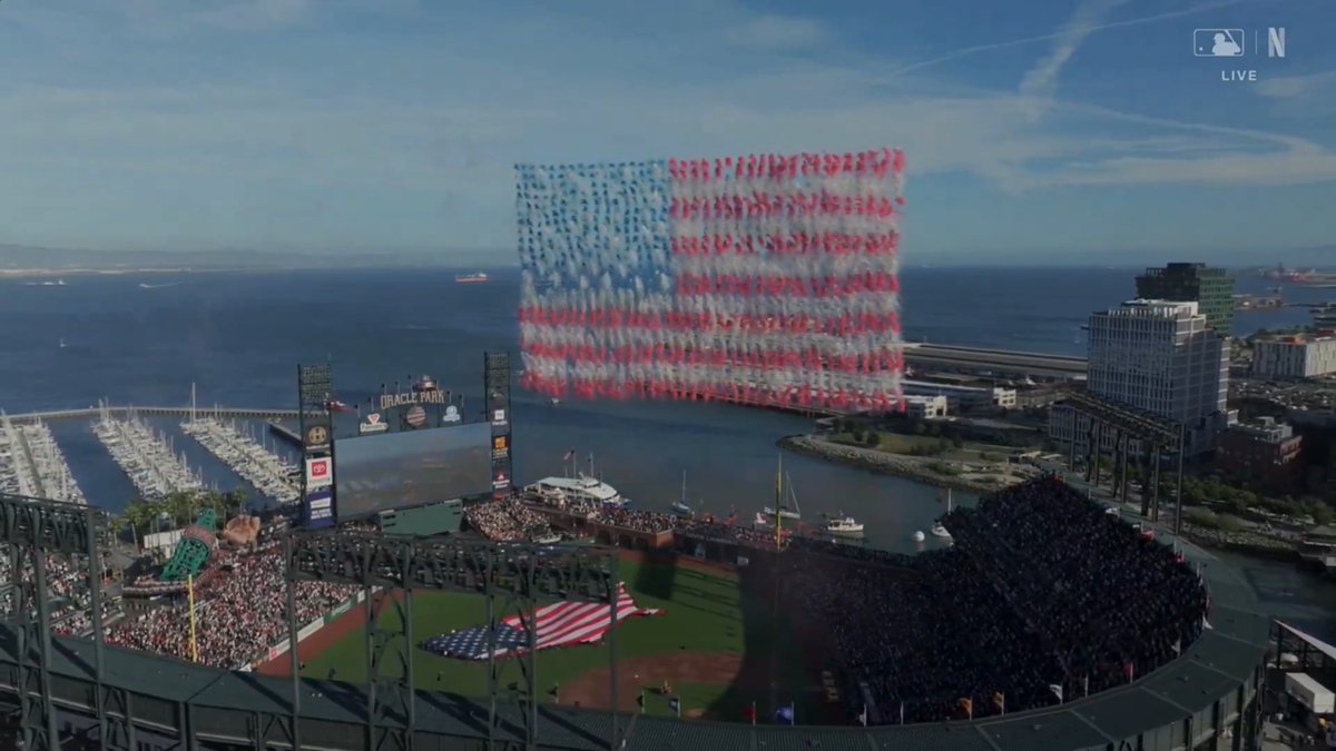 An epic national anthem performance on #OpeningNight 👏