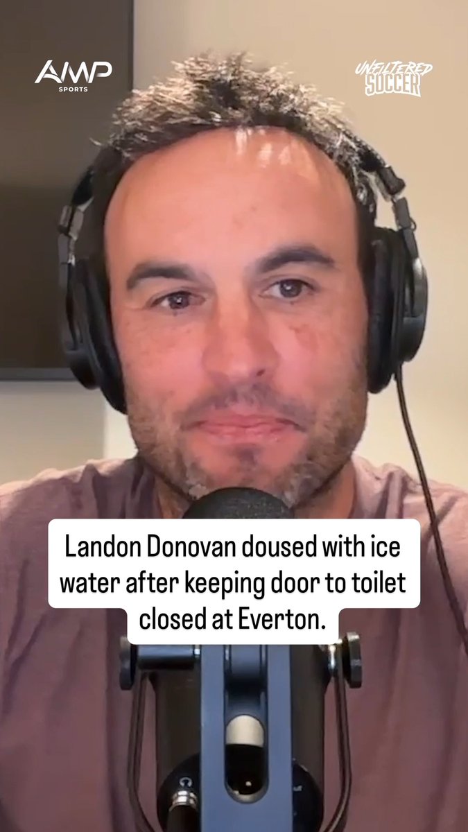 In Landon's first day with Everton, he was warned not to go to the bathroom with the door closed. He didn't listen.